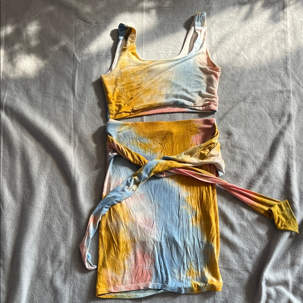 Colorful Tie-Dye Two-Piece Set